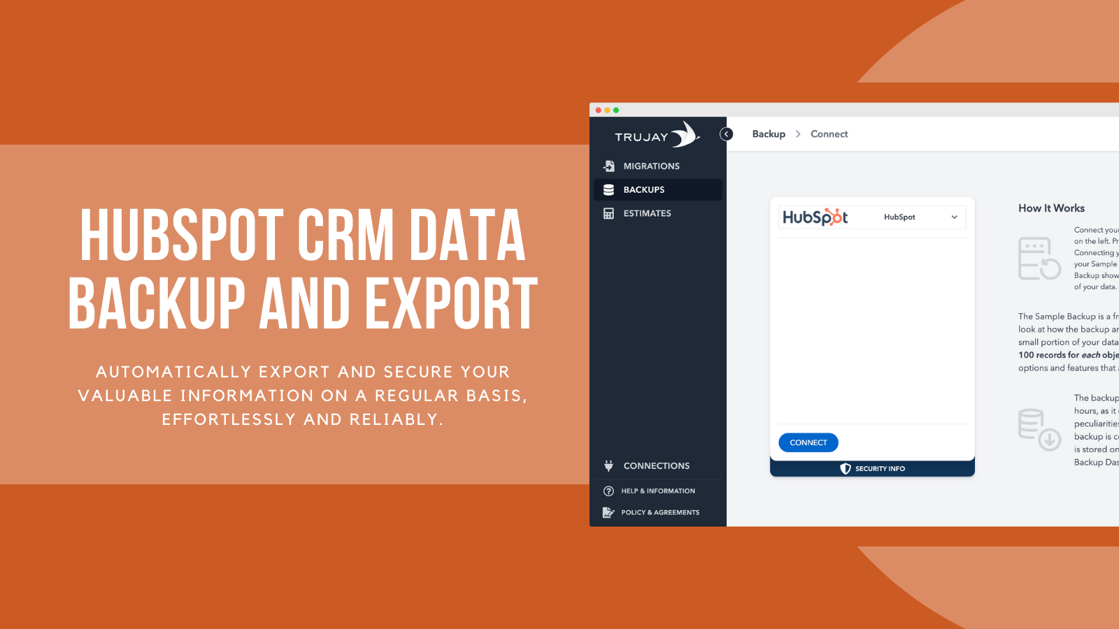 HubSpot CRM data backup and export